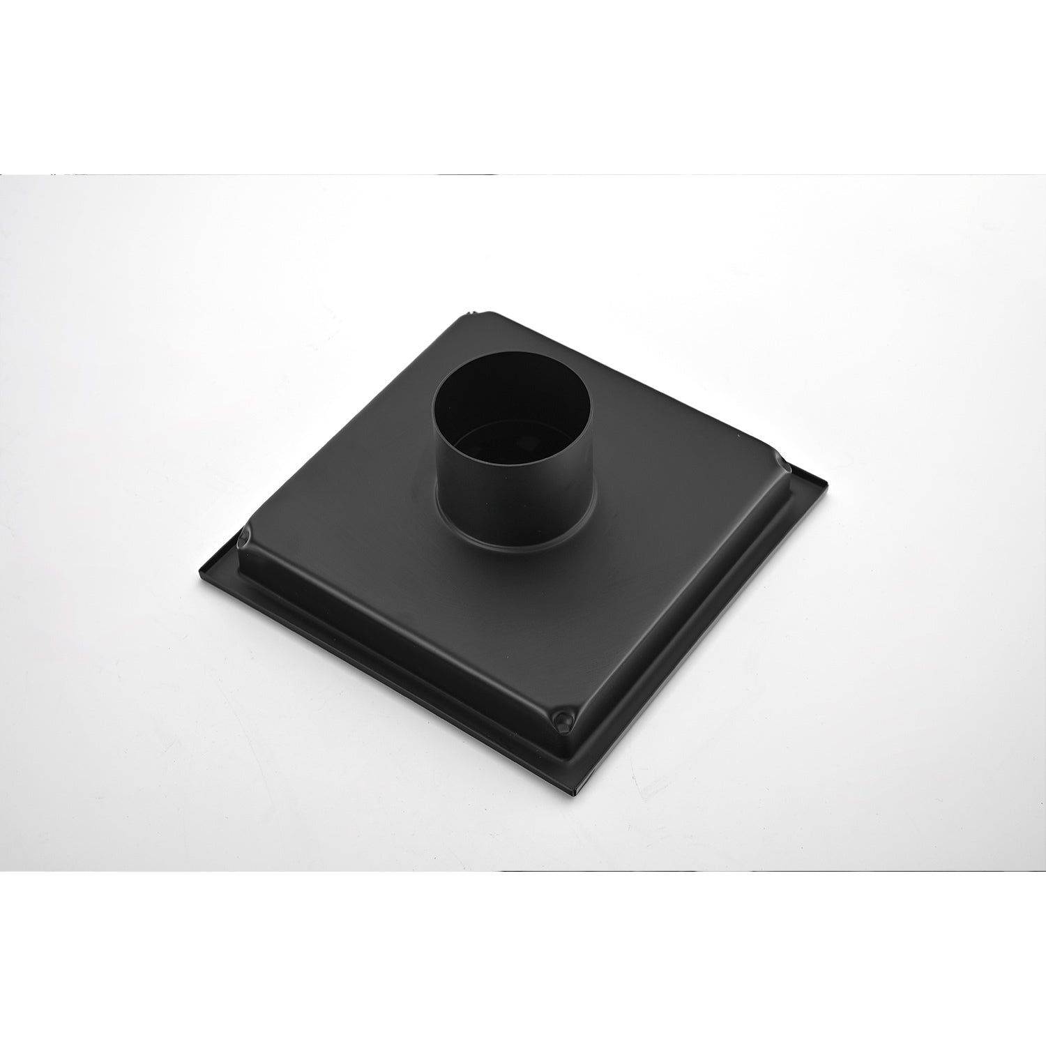 6 Inch Grid Shower Floor Drain Matte Black Stainless Steel