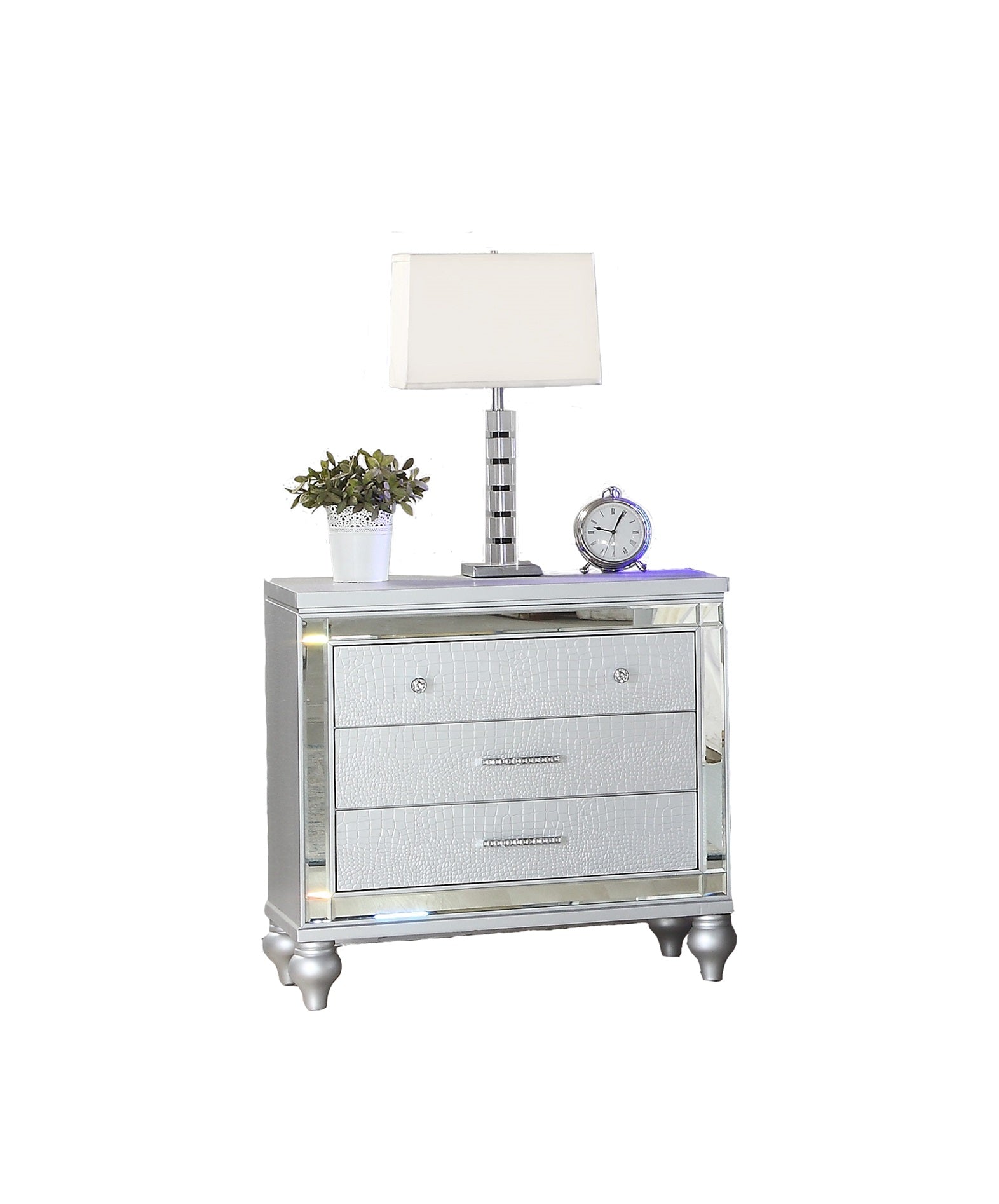 Upholstery Wooden Queen 4 Pc Bedroom Set With Ambient Lighting In Black Velvet Finish Box Spring Required Queen Black Wood 4 Piece Set Bedroom Bed Included,Dresser Included,Mirror