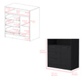 Drawer Dresser Torrey, Bedroom, Black Black Particle Board Particle Board