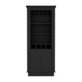 Bar Cabinet Provo, Living Room, Black Black Particle Board Particle Board