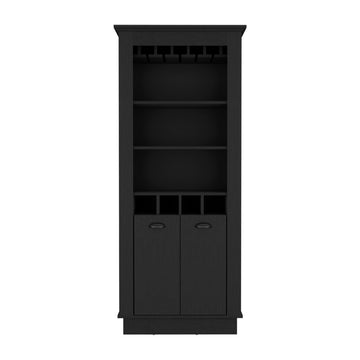 Bar Cabinet Provo, Living Room, Black Black Particle Board Particle Board