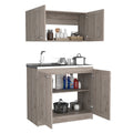 Cabinet Set Zeus, Garage, Light Gray Light Gray Particle Board Particle Board