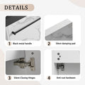 20'' Floating Wall Mounted Bathroom Vanity With Resin Sink & Soft Close Cabinet Door White Black 1 1 Soft Close Doors Bathroom Wall Mounted Modern Plywood