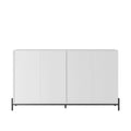 Storage Cabinet Buffet Cabinet With 2 Cabinet, 4 Doors, Metal Leg, Sideboard Wooden Cabinet, Entryway Floor Cabinet For Living Room, Study, And Entryway White White Mdf