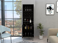 H Bar Cabinet Silhill, Living Room, Black Black Particle Board Particle Board