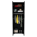 Slim Armoire Barkley, Bedroom, Black Black Particle Board Particle Board