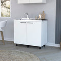 Utility Sink Cabinet Burwood, Kitchen, White White Particle Board Particle Board