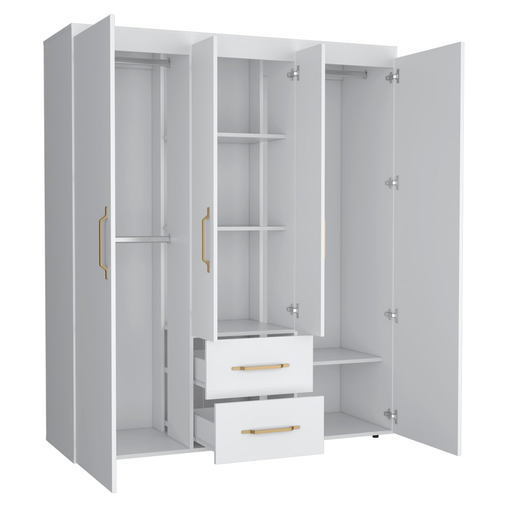 Armoire Elma, Bedroom, White White Particle Board Particle Board