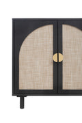 2 Door Cabinet, Suitable For Bedroom, Living Room, Study Black Mdf