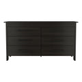 6 Drawer Double Dresser Wezz, Bedroom, Black Black Particle Board Particle Board