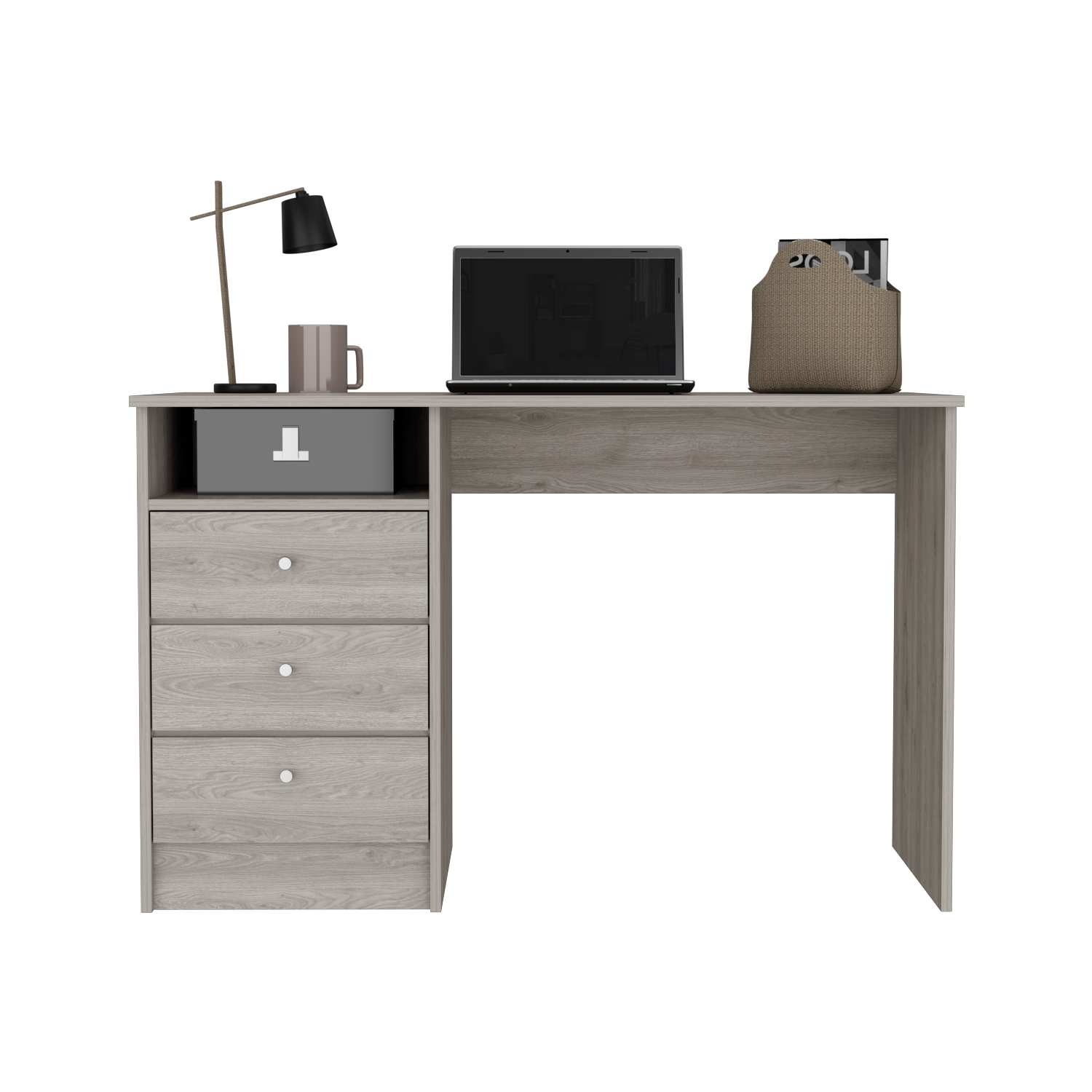 Computer Desk Fremont, Office, Light Gray Light Gray Particle Board Particle Board