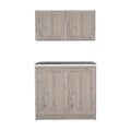 Cabinet Set Zeus, Garage, Light Gray Light Gray Particle Board Particle Board