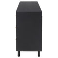 2 Door 3 Drawer Cabinet, Suitable For Bedroom, Living Room, Study Black Mdf