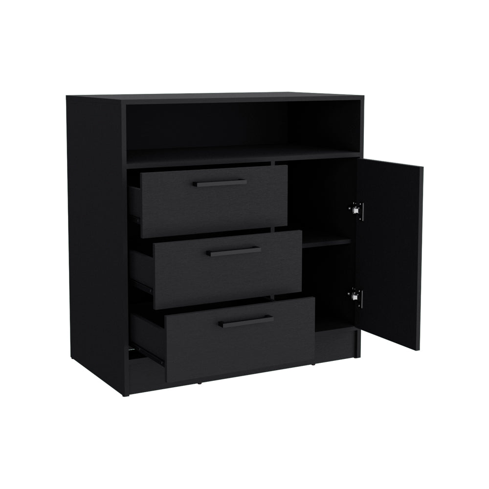 Drawer Dresser Torrey, Bedroom, Black Black Particle Board Particle Board