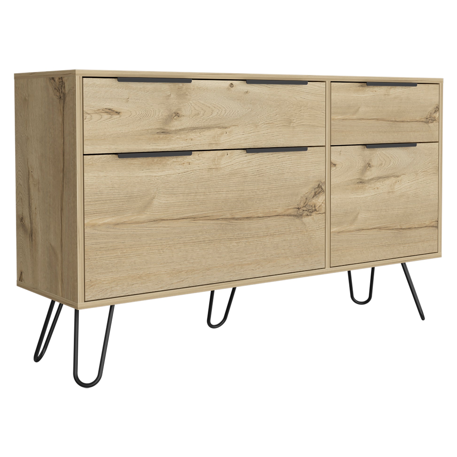 Double Dresser Skyoner, Bedroom, Light Oak Light Oak Particle Board Particle Board