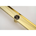 24 Inches Linear Shower Drain, Included Hair Strainer And Leveling Feet Brushed Gold Stainless Steel