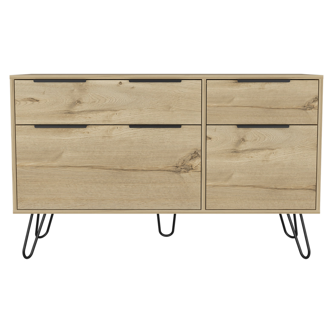 Double Dresser Skyoner, Bedroom, Light Oak Light Oak Particle Board Particle Board