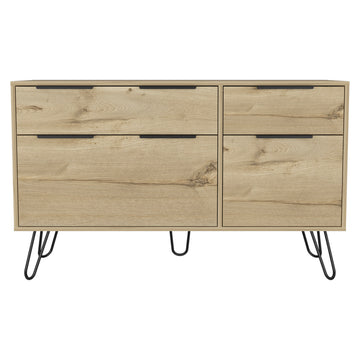 Double Dresser Skyoner, Bedroom, Light Oak Light Oak Particle Board Particle Board