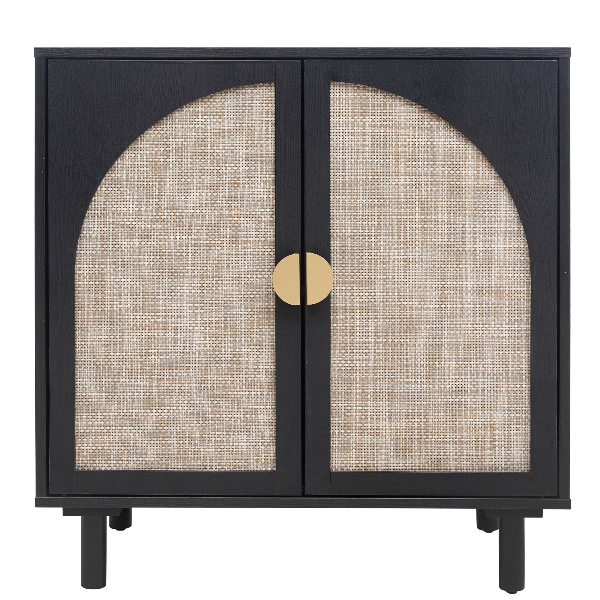 2 Door Cabinet, Suitable For Bedroom, Living Room, Study Black Mdf