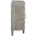 Accent Storage Cabinet Sideboard Wooden Cabinet With Antique Pattern Doors For Hallway, Entryway, Living Room Antique Gray Mdf