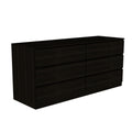 6 Drawer Double Dresser Tronx, Bedroom, Black Black Particle Board Particle Board