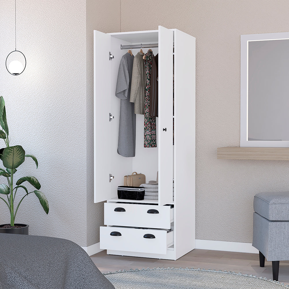 Armoire Hobbs, Bedroom, White White Particle Board Particle Board