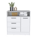 Drawer Dresser Torrey, Bedroom, White White Particle Board Particle Board