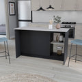 Kitchen Island Padua, Kitchen, Black Onyx Multicolor Particle Board Particle Board