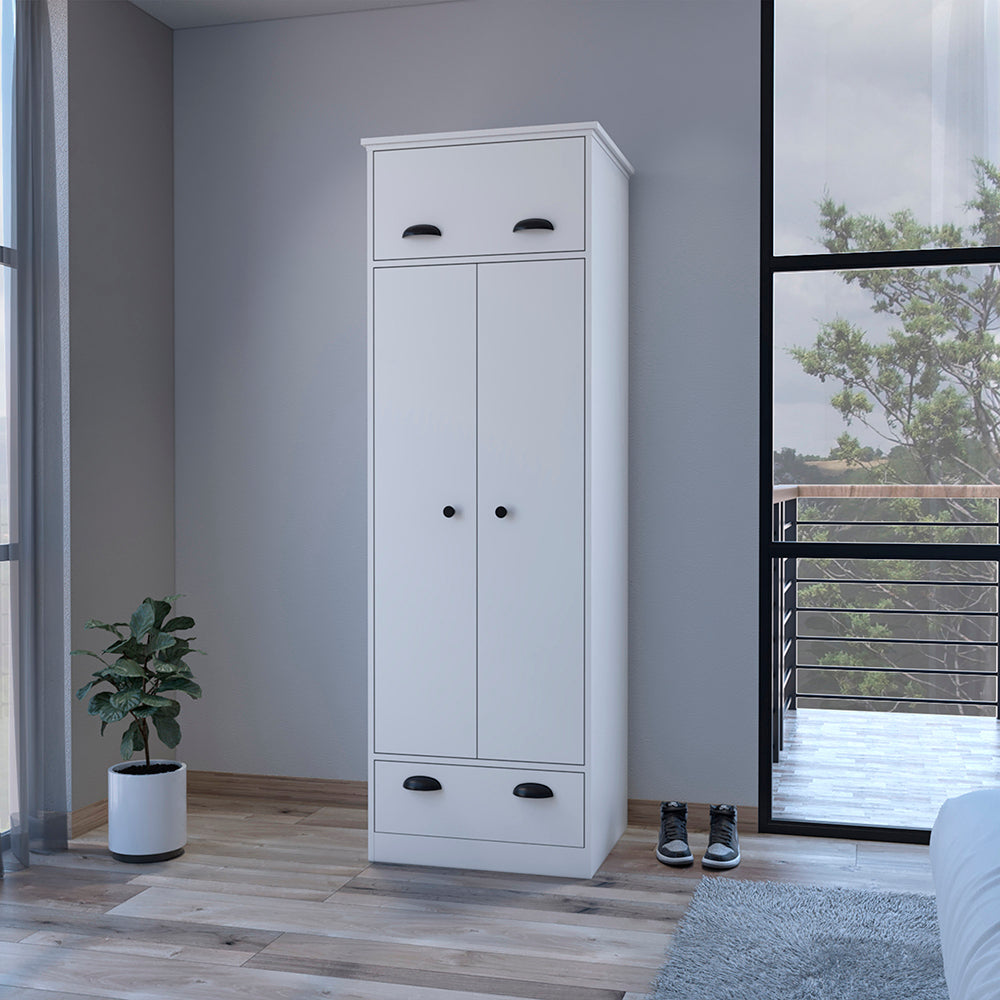 Armoire Dumas, Bedroom, White White Particle Board Particle Board