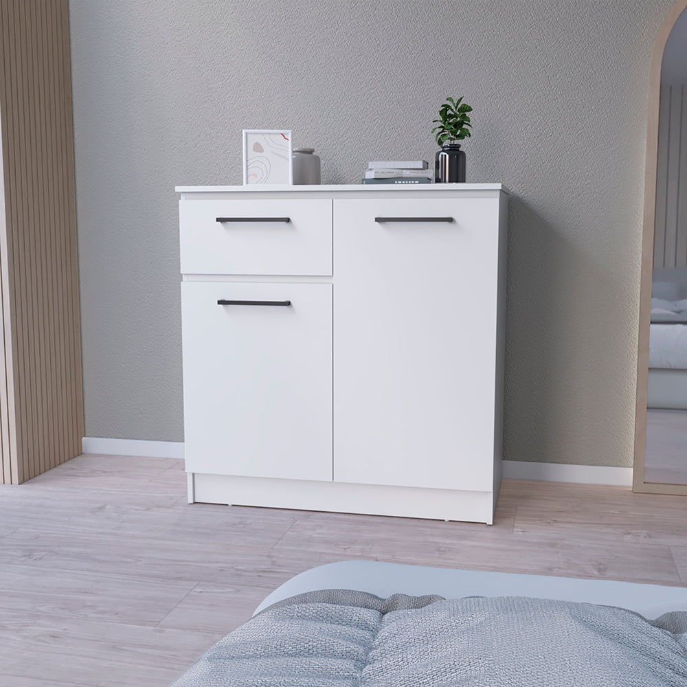 Dresser Carlin, Bedroom, White White Particle Board Particle Board