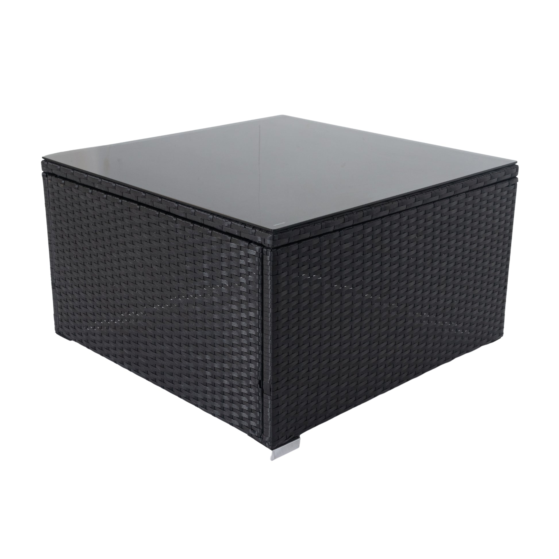 6 Pieces Pe Rattan Sectional Outdoor Furniture Cushioned Sofa Set With 3 Storage Under Seat Black Wicker Dark Grey Cushion Yes Complete Patio Set Black Rust Resistant Frame Mildew Resistant Cushion Garden & Outdoor Modern Complete Patio Sets Fiber Foam