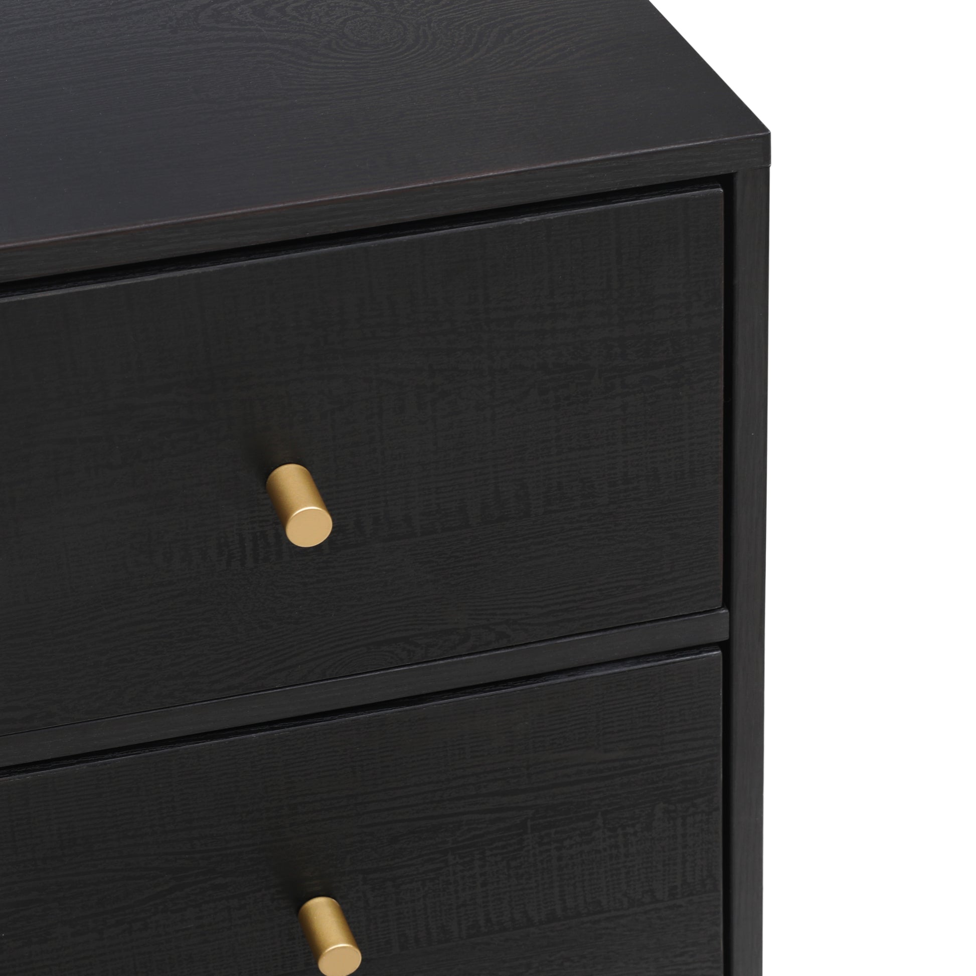 2 Door 3 Drawer Cabinet, Suitable For Bedroom, Living Room, Study Black Mdf