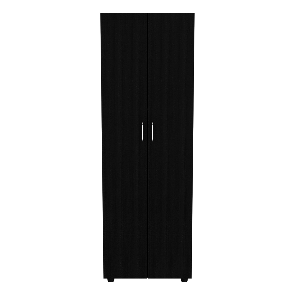 Slim Armoire Barkley, Bedroom, Black Black Particle Board Particle Board