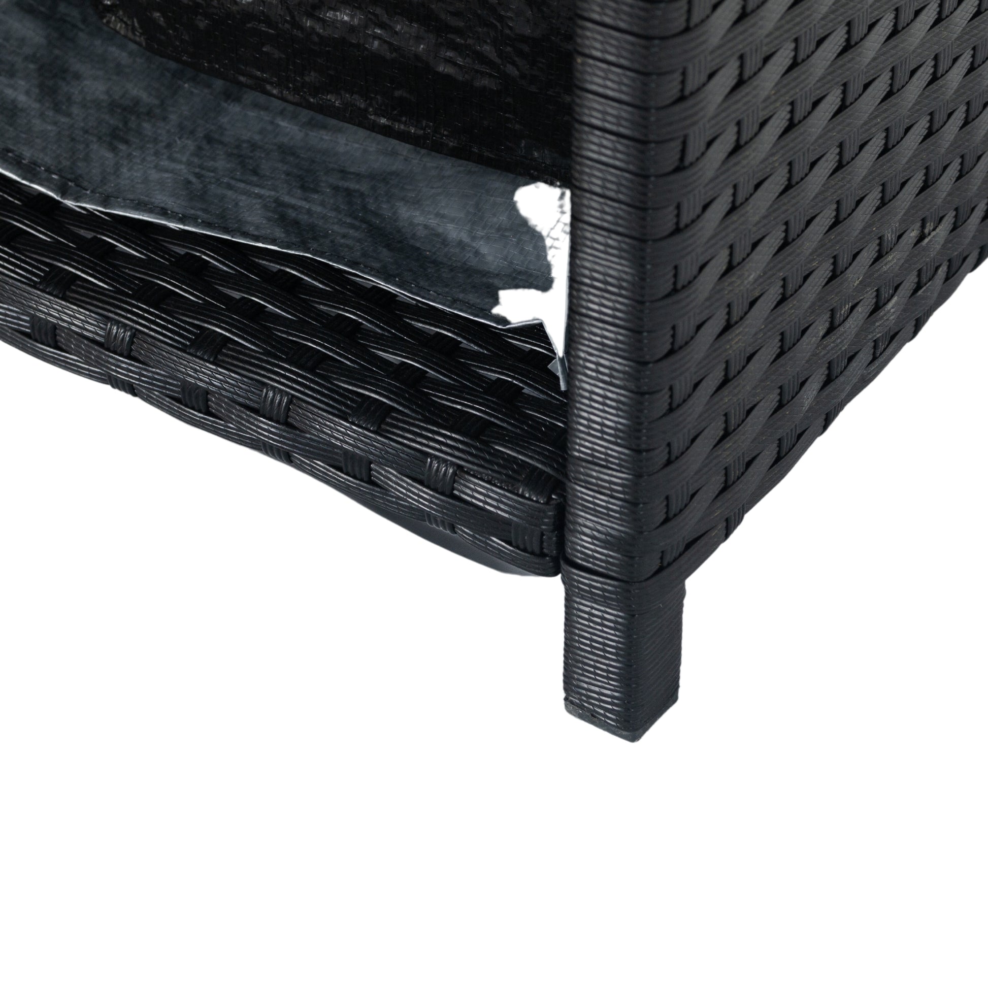 5 Piece Patio Wicker Outdoor Sectional Set 9 Seater Conversation Set With 3 Storage Under Seat Black Wicker Dark Grey Cushion Yes Complete Patio Set Black Rust Resistant Frame Mildew Resistant Cushion Garden & Outdoor Modern Complete Patio Sets Fiber