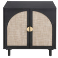 2 Door Cabinet, Suitable For Bedroom, Living Room, Study Black Mdf