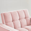 Three In One Sofa Bed Chair Folding Sofa Bed Adjustable Back Into A Sofa Recliner Single Bed Adult Modern Chair Bed Berth Pink White Wood Primary Living Space Medium Duty Eucalyptus 1 Seat Pink Velvet Medium Soft Tufted Back Modern Pillow Top Arms Solid