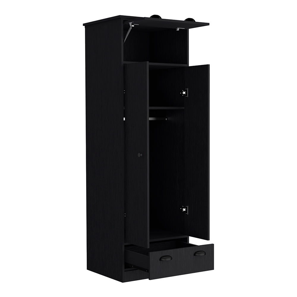 Armoire Dumas, Bedroom, Black Black Particle Board Particle Board