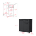 Dresser Carlin, Bedroom, Black Black Particle Board Particle Board