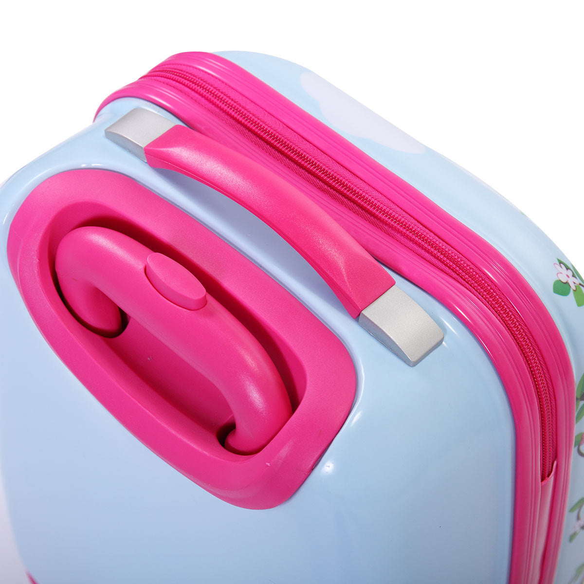 2 PCS Kids Luggage Set, 12" Backpack and 16" Spinner pink+white-abs+pc