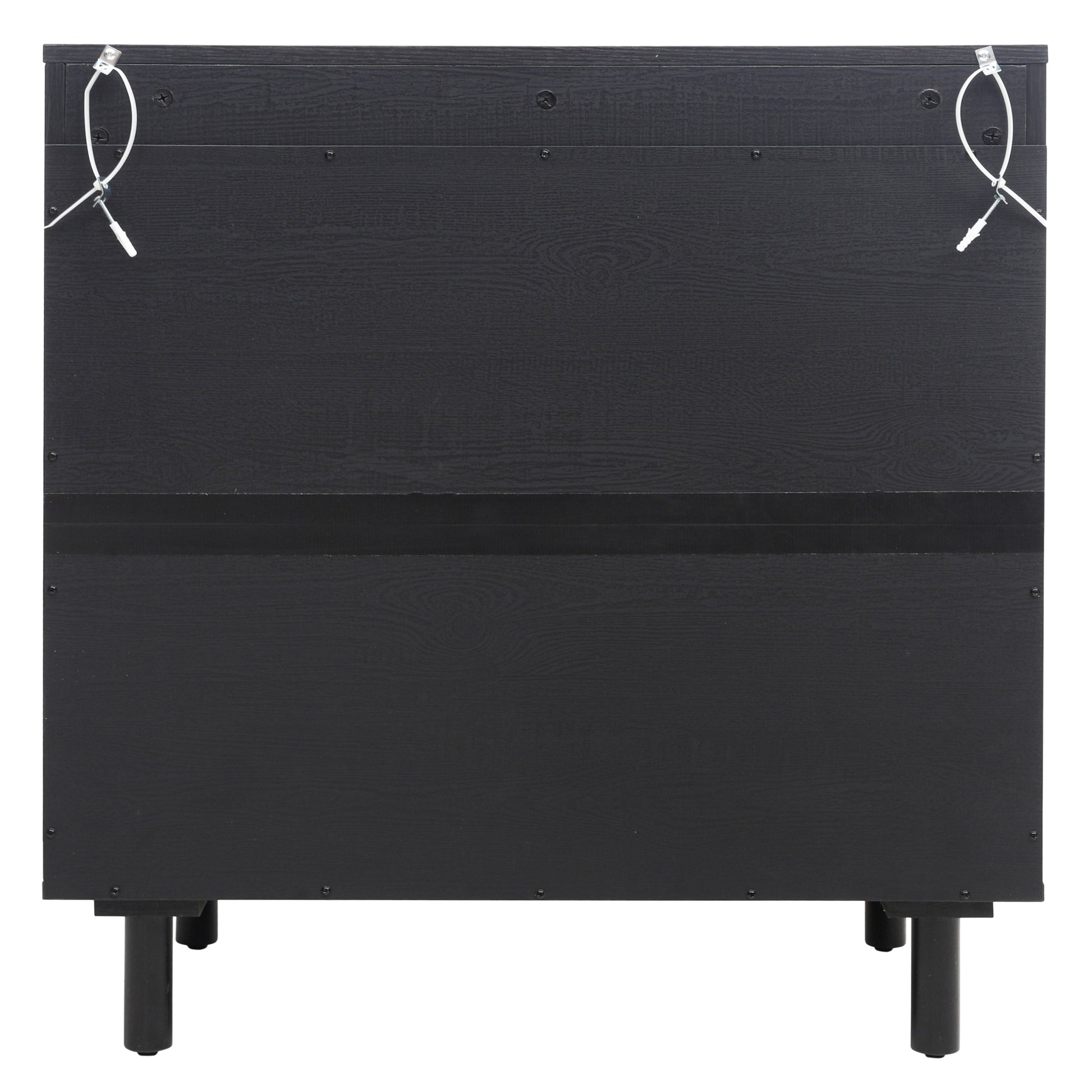 2 Door Cabinet, Suitable For Bedroom, Living Room, Study Black Mdf