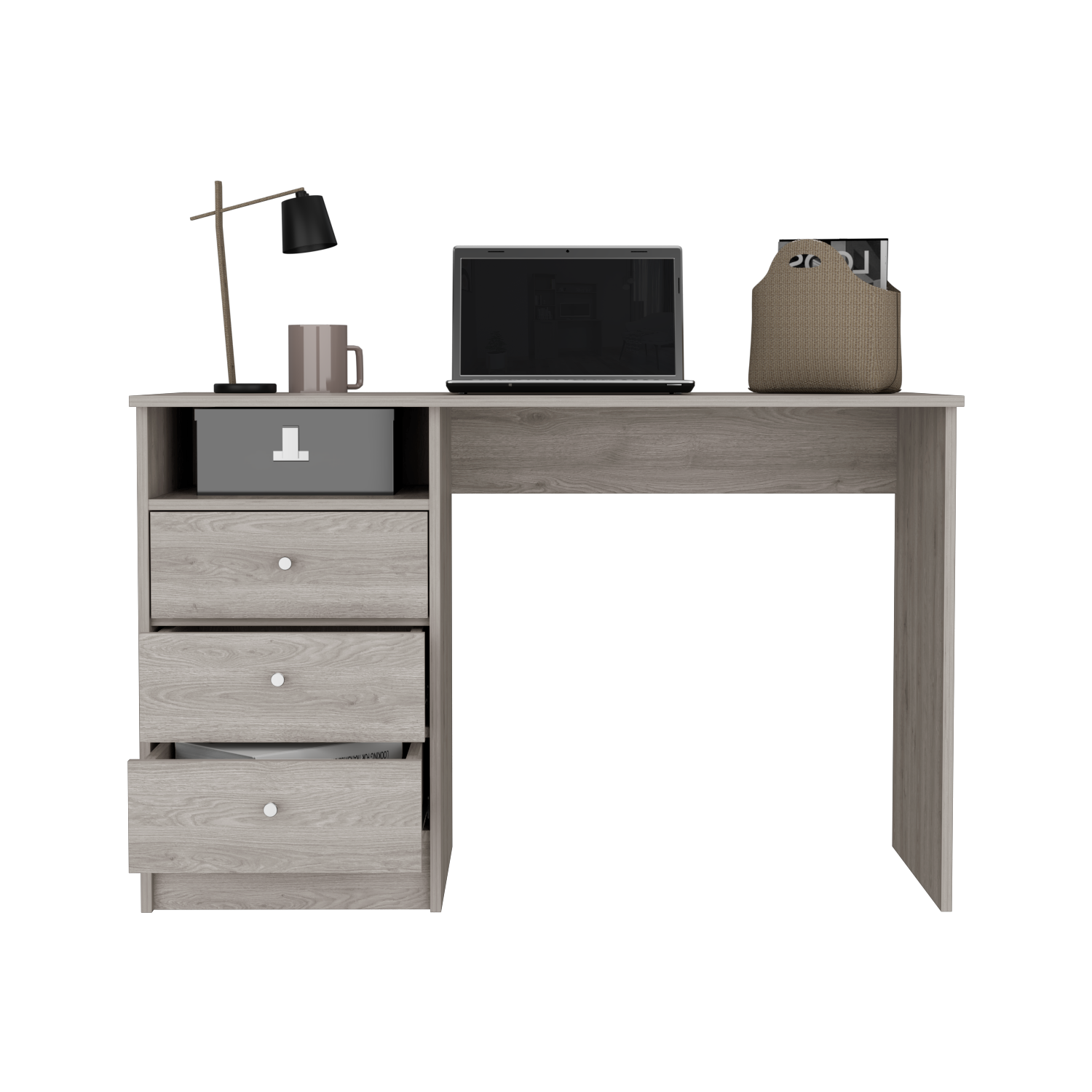 Computer Desk Fremont, Office, Light Gray Light Gray Particle Board Particle Board