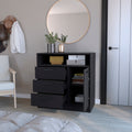 Drawer Dresser Torrey, Bedroom, Black Black Particle Board Particle Board