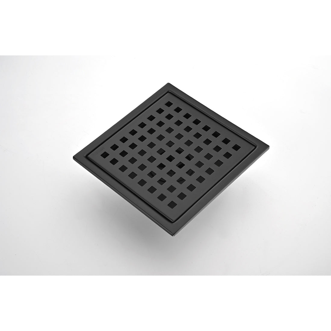 6 Inch Grid Shower Floor Drain Matte Black Stainless Steel