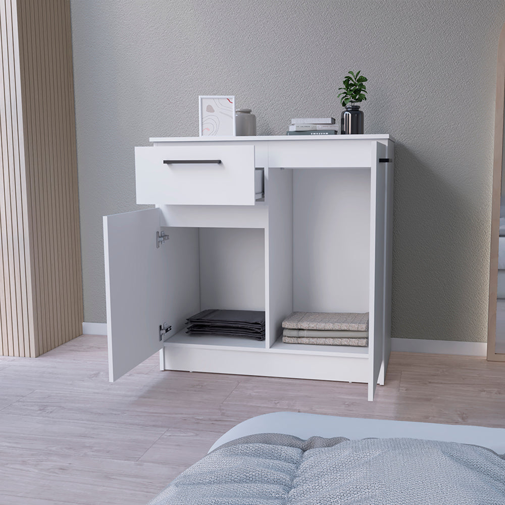 Dresser Carlin, Bedroom, White White Particle Board Particle Board