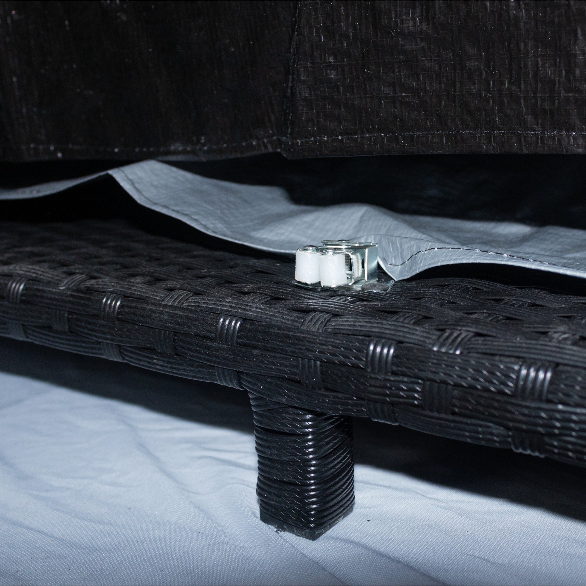 5 Piece Patio Wicker Outdoor Sectional Set 9 Seater Conversation Set With 3 Storage Under Seat Black Wicker Dark Grey Cushion Yes Complete Patio Set Black Rust Resistant Frame Mildew Resistant Cushion Garden & Outdoor Modern Complete Patio Sets Fiber