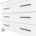 6 Drawer Double Dresser Wezz, Bedroom, White White Particle Board Particle Board