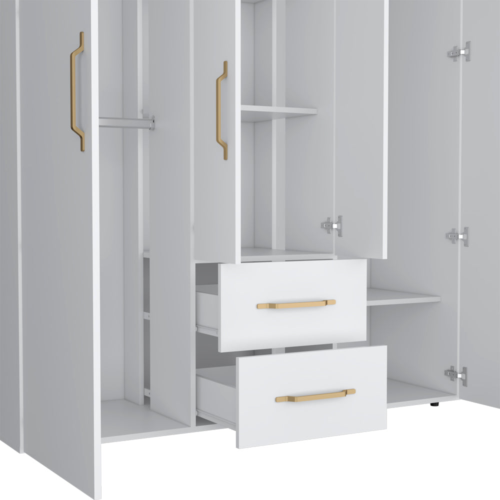 Armoire Elma, Bedroom, White White Particle Board Particle Board