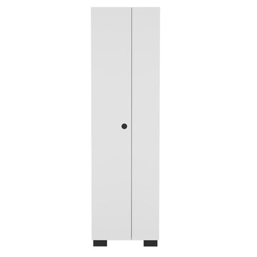 Broom Cabinet Lucin, Garage, White White Particle Board Particle Board