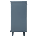 3 Door 3 Drawer Cabinet, American Furniture, Suitable For Bedroom, Living Room, Study Blue Particle Board