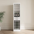2.brown walnut color modular 32 wine bar cabinet white-mdf